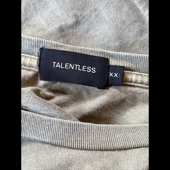 Talentless Shirt XXL Mens Green Oversized Fit Short Sleeve Heather 2XL - Picture 6 of 7